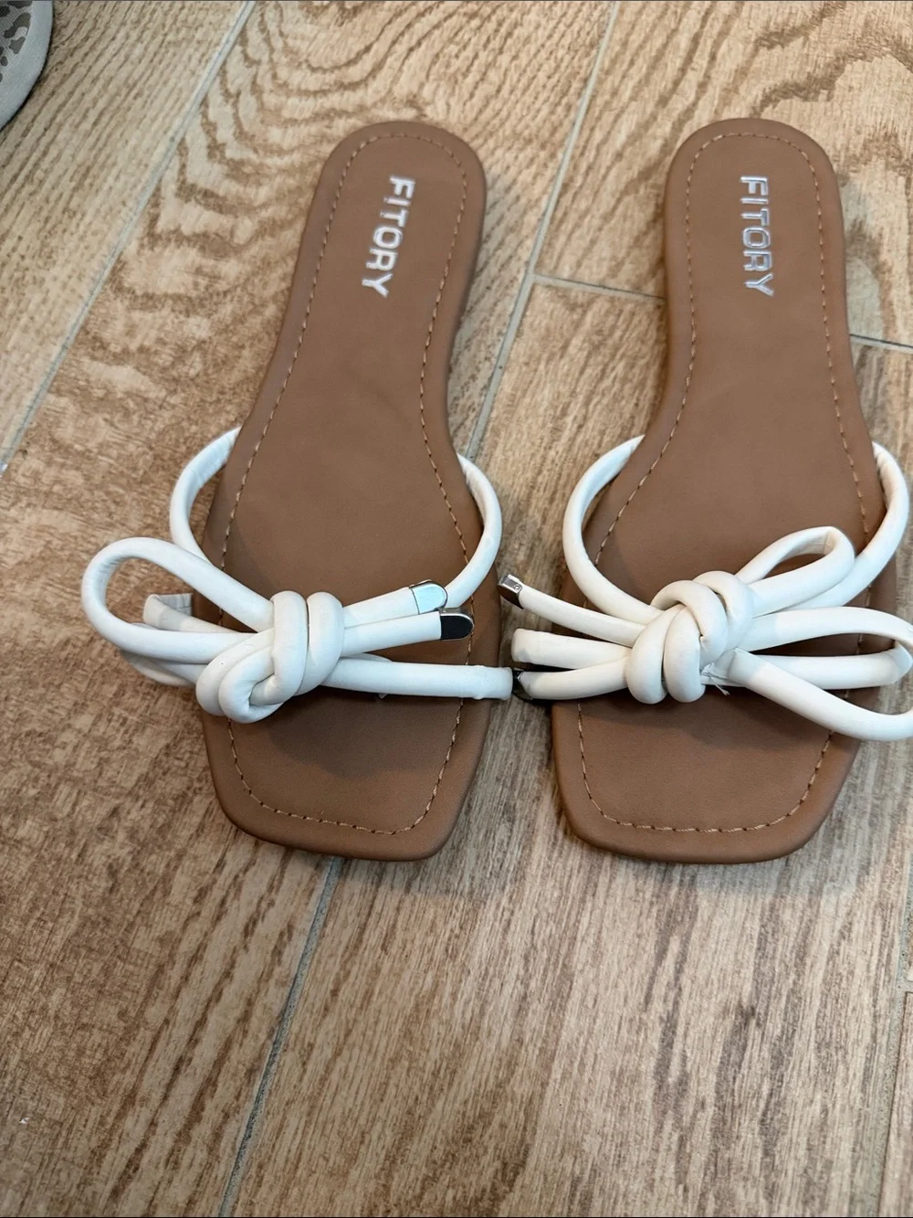 White sandals